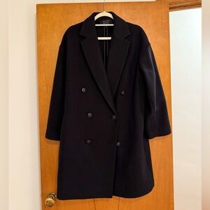 rag & bone cropped Thea wool blend black coat size XS
